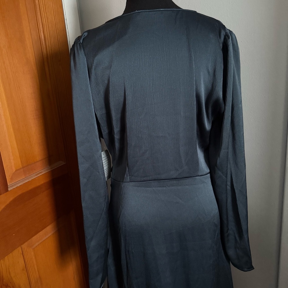Lush Long Sleeved Silky Evening Dress - Picture 14 of 15